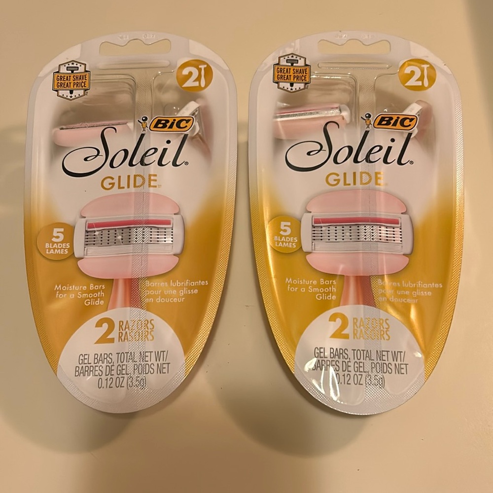 NEW Bic Soleil Glide Razors 2/2 pack